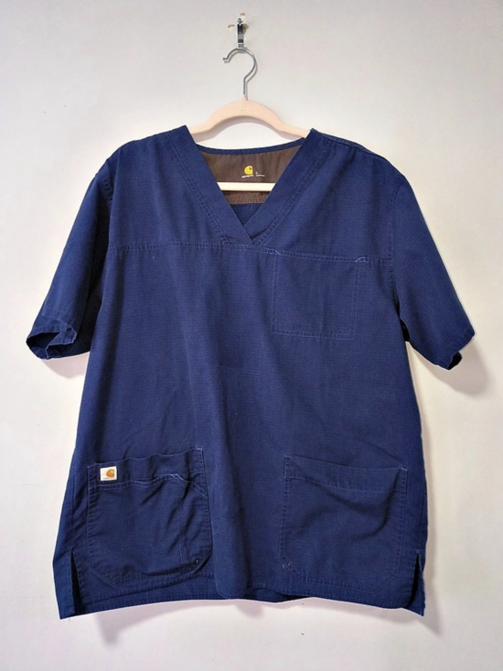 Carhartt Classic Fit Short Sleeve Work Shirt in Blue Large